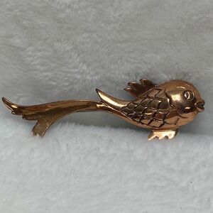 Vintage Rare Renoir Copper Fish‎ Brooch Pin Aquatic Jewelry
